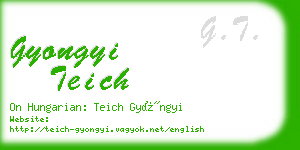 gyongyi teich business card